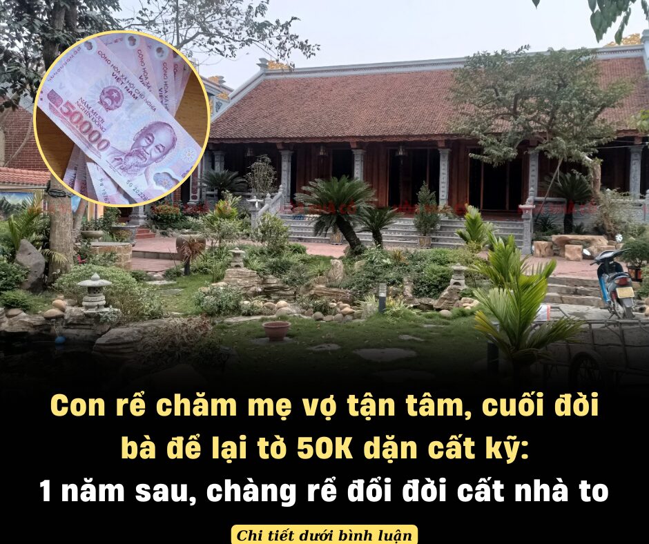 Con rể chăm mẹ vợ tận tâm, cuối đời bà để lại tờ 50K dặn cất kỹ: 1 năm sau, chàng rể đổi đời cất nhà to