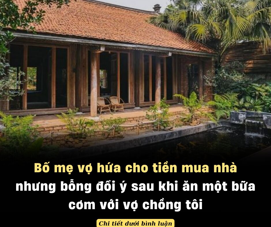 Bố mẹ vợ hứa cho t.iền mua nhà nhưng bỗng đổi ý sau khi ăn một bữa cơm với vợ chồng tôi