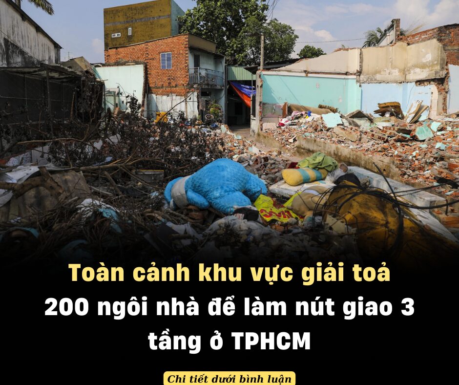 Toàn cảnh khu vực giải toả 200 ngôi nhà để làm nút giao 3 tầng ở TPHCM