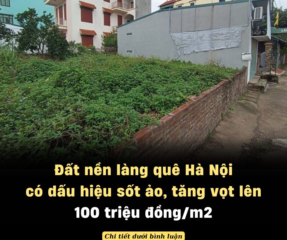 Đất nền làng quê Hà Nội có dấu hiệu sốt ảo, tăng vọt lên 100 triệu đồng/m2