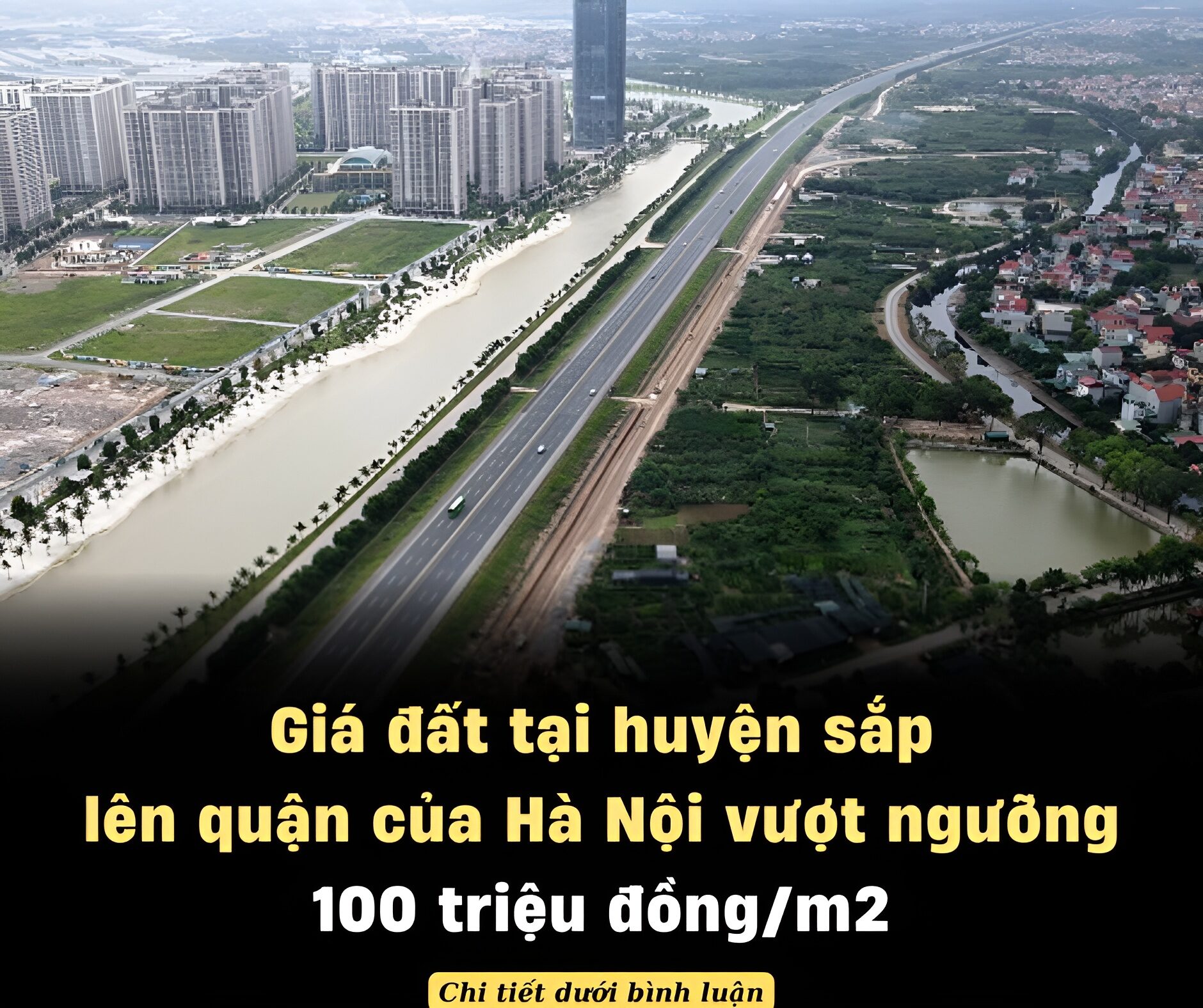 Giá đất tại huyện sắp lên quận của Hà Nội vượt ngưỡng 100 triệu đồng/m2